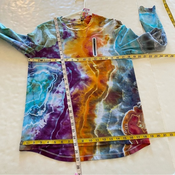 Handmade Geode Tie Dye Tee Tshirt Mens Size Small Shirt Reflective Upcycled - Picture 8 of 12